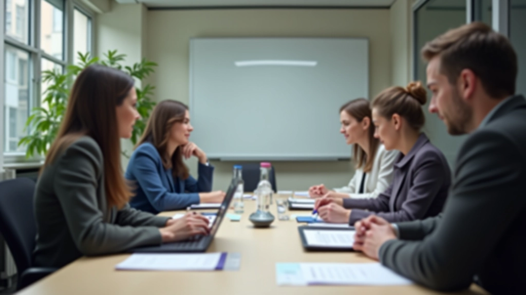Team scolastico che collabora durante una riunione di pianificazione digitale
