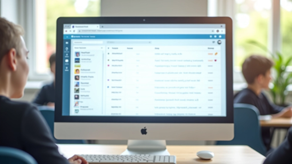 Interfaccia di messaggistica scolastica su schermo di computer con notifiche e messaggi organizzati