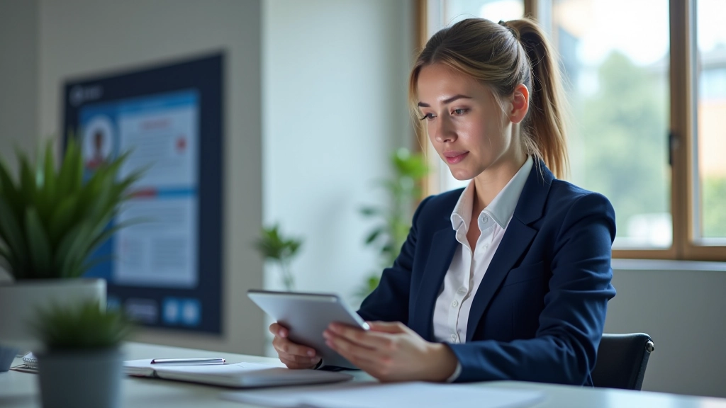 Persona che lavora su tablet mostrando comunicazioni tra scuola e genitori